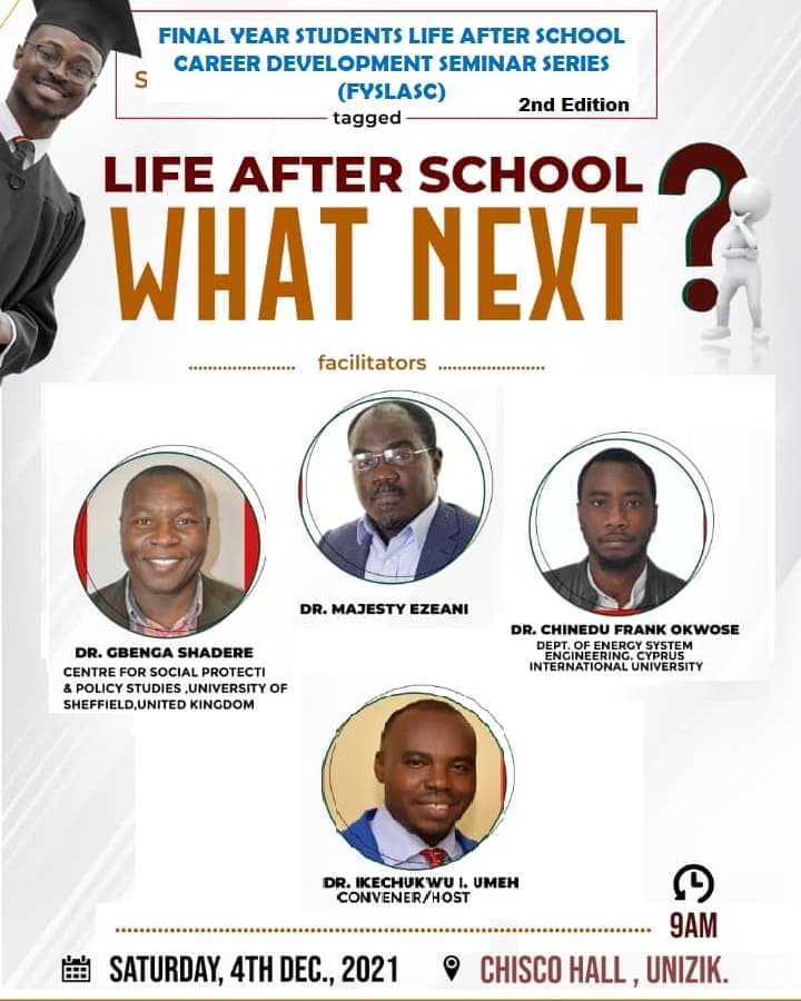LIFE AFTER SCHOOL: WHAT NEXT